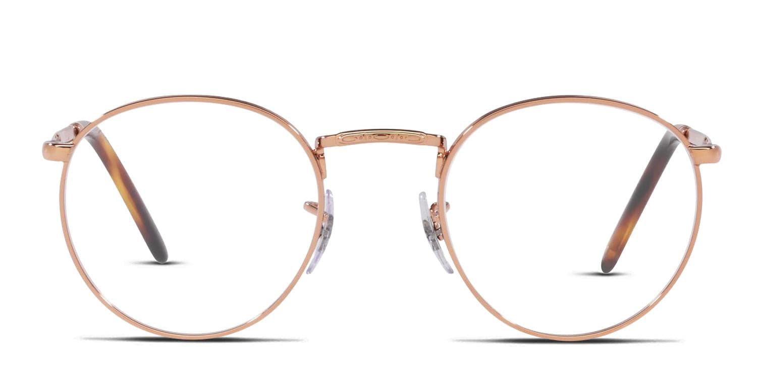Ray-Ban RX3637V New Round Rose Gold glasses - Rose Gold - Frontal View