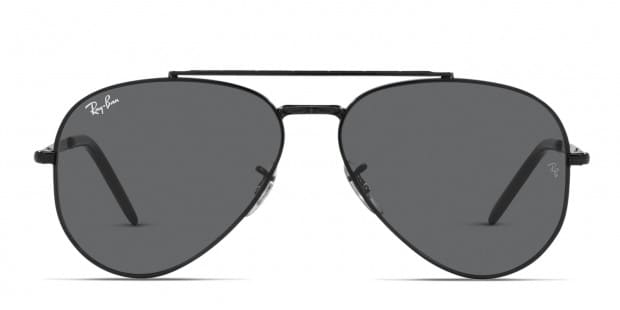 Black framed aviator sunglasses sales