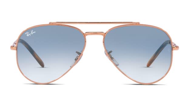 Ray-Ban RB3625 New Aviator pink, gold frame with clear gradient