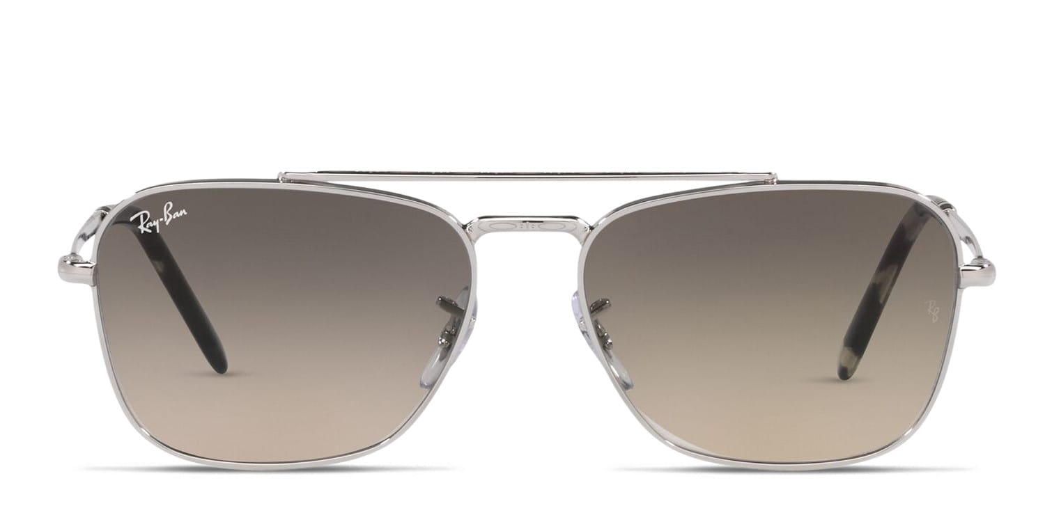 Ray-Ban RB3636 New Caravan silver frame with clear gradient grey
