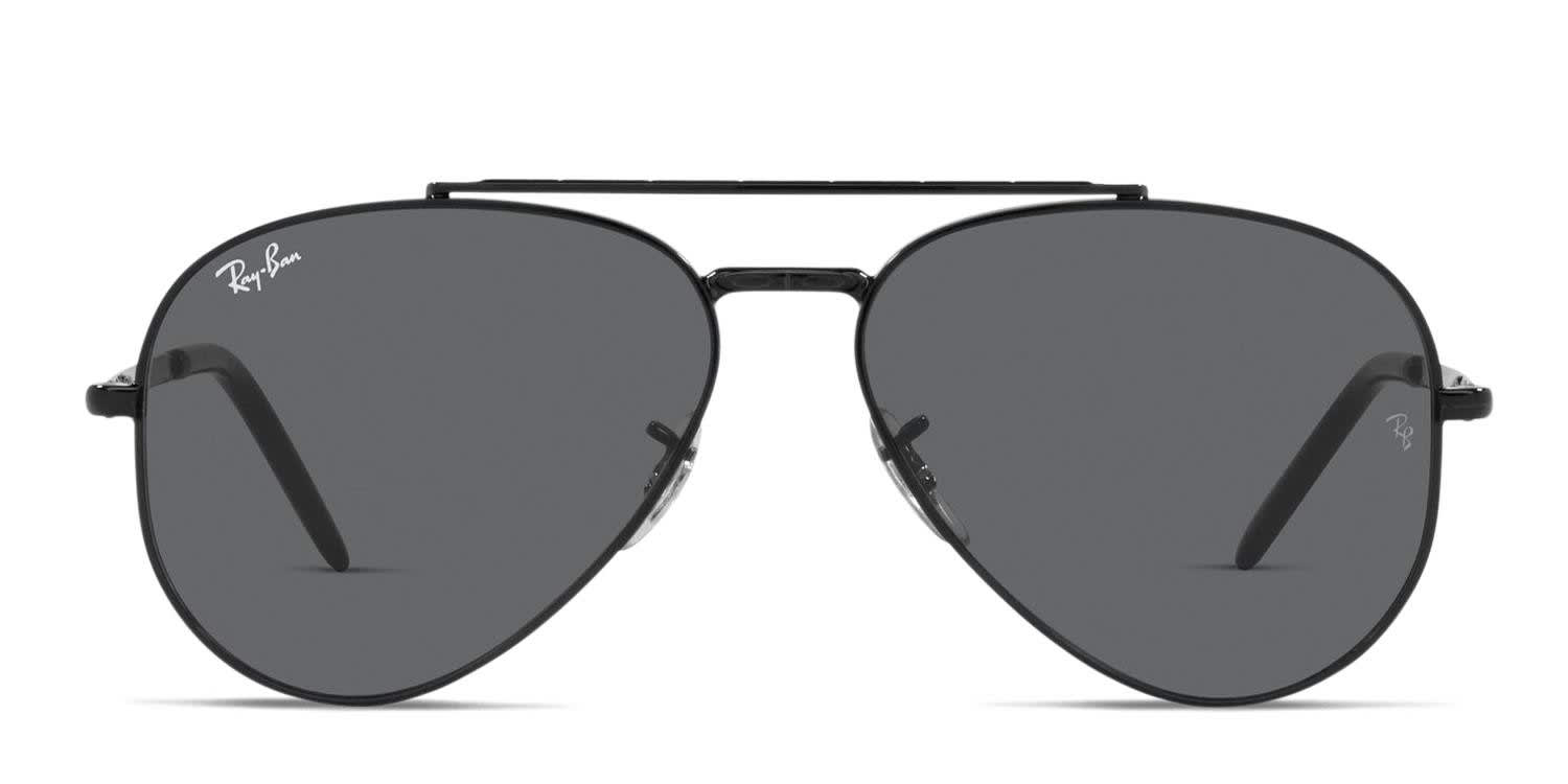 Ray-Ban RB3625 New Aviator Black glasses - Black - Frontal View