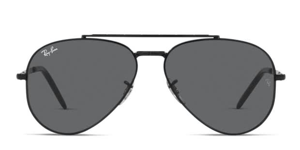 Ray-Ban RB3625 New Aviator Black Prescription Sunglasses - 50% Off