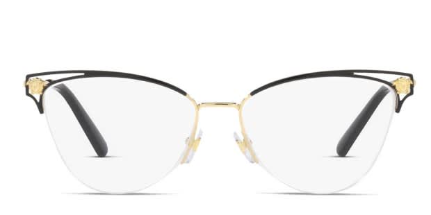 Versace VE1280 Black/Gold Eyeglasses | Includes FREE Rx Lenses display picture 3