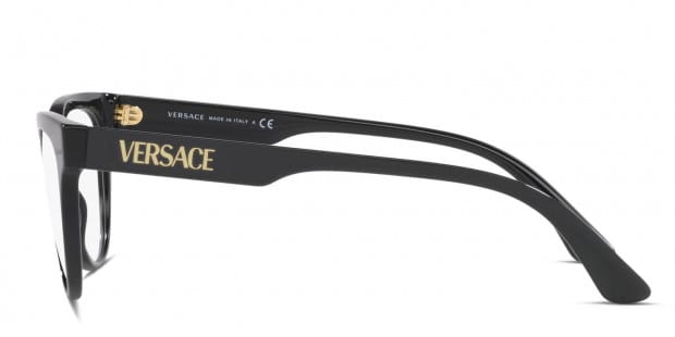 Versace VE3315 Shiny Black Eyeglasses Includes FREE Rx Lenses