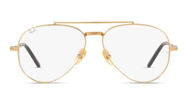 Ray-Ban RX8225V Aviator Titanium Gold Eyeglasses | Includes FREE