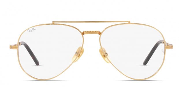 Ray-Ban RX8225V Aviator Titanium Gold Prescription Glasses