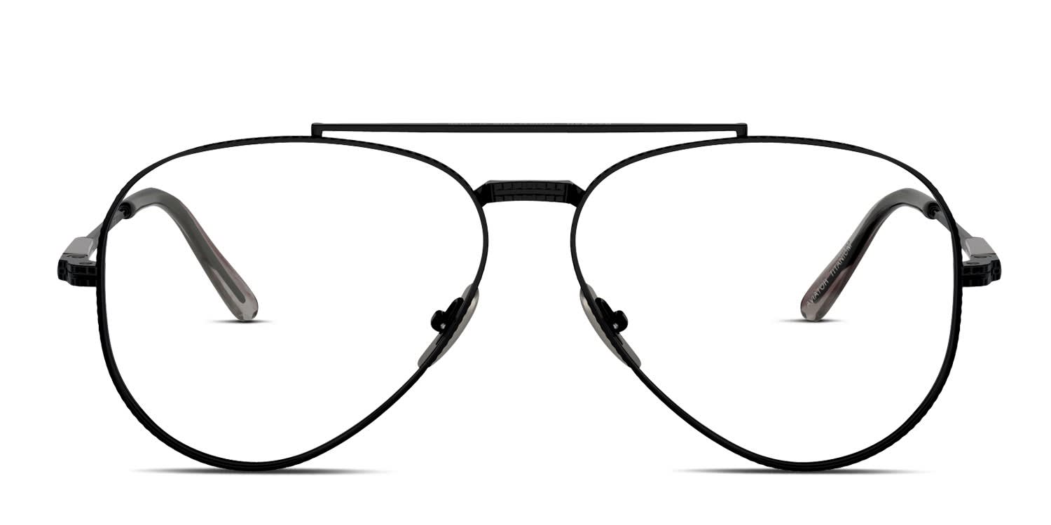 Ray-Ban RX8225V Aviator Titanium Black glasses - Black - Frontal View