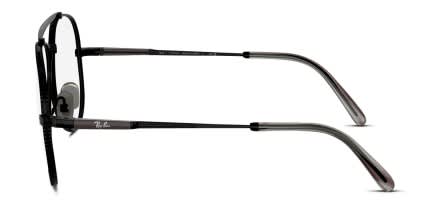 Ray-Ban RX8225V Aviator Titanium Black glasses - Black - Side View
