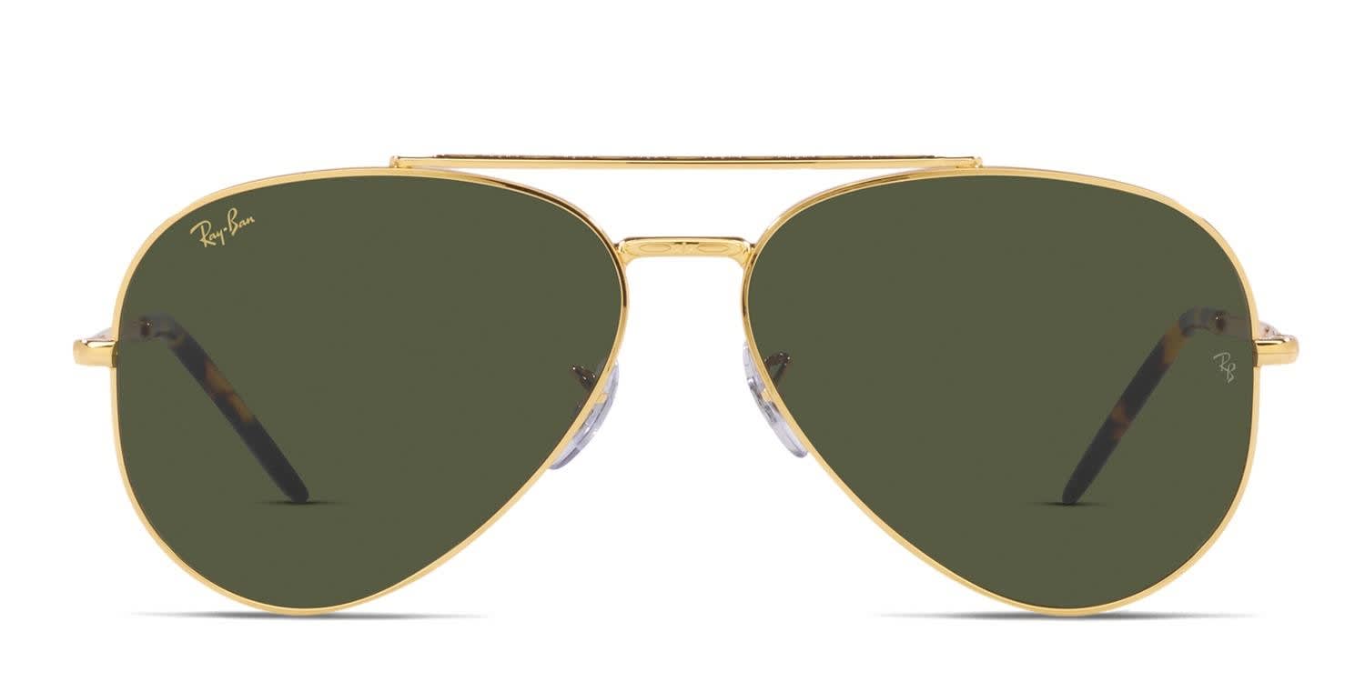Ray-Ban RB3625 New Aviator Gold glasses - Gold - Frontal View