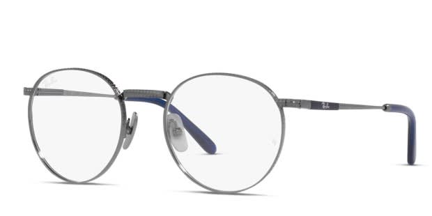 メガネ Ray-Ban Titanium Frames RB8237V 1224 Slim Round Silver Ray-Ban RB8237V Eyeglasses | FramesDirect.com