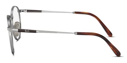 Ray-Ban RX8237V Round Titanium Silver glasses - Silver - Side View