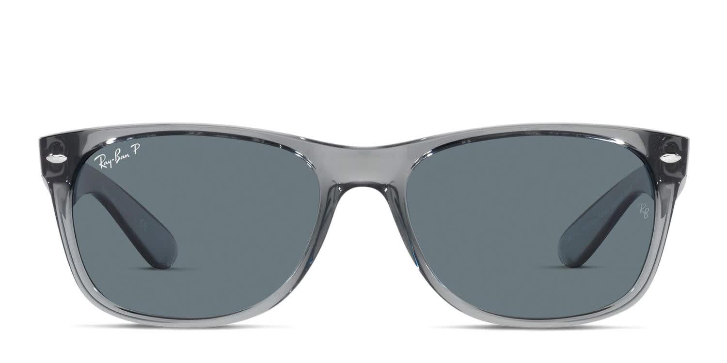 Ray-Ban RB2132 New Wayfarer Gray, Clear Prescription Sunglasses