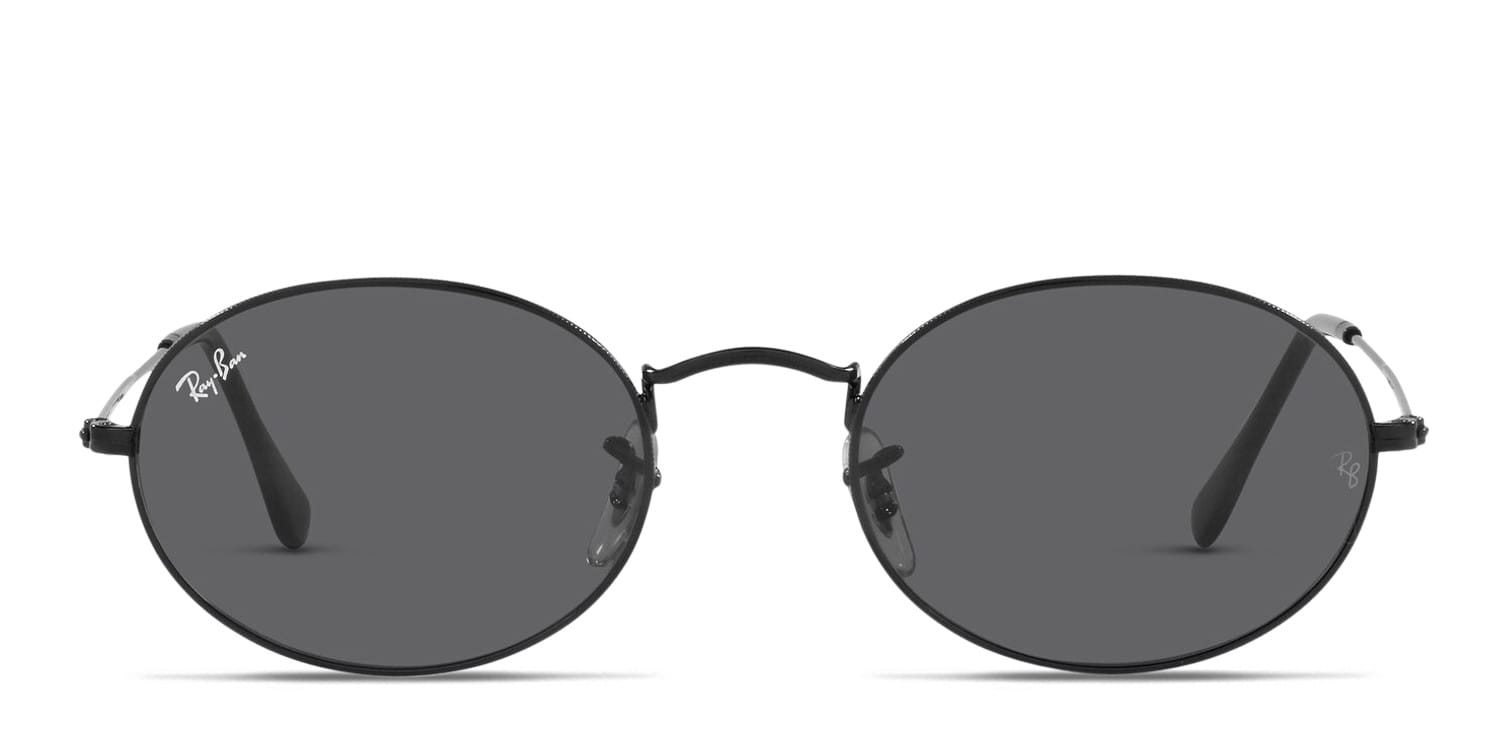 Ray-Ban RB3547 サングラス オーバル RB3547N 黒 ケース付 Ray-Ban RB3547 Oval black frame with dark grey lenses. Lenses