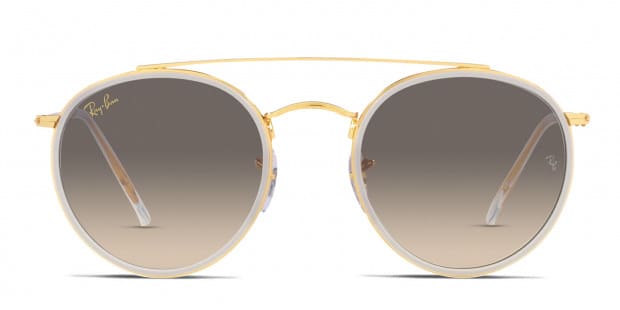 Ray ban double bridge gold deals