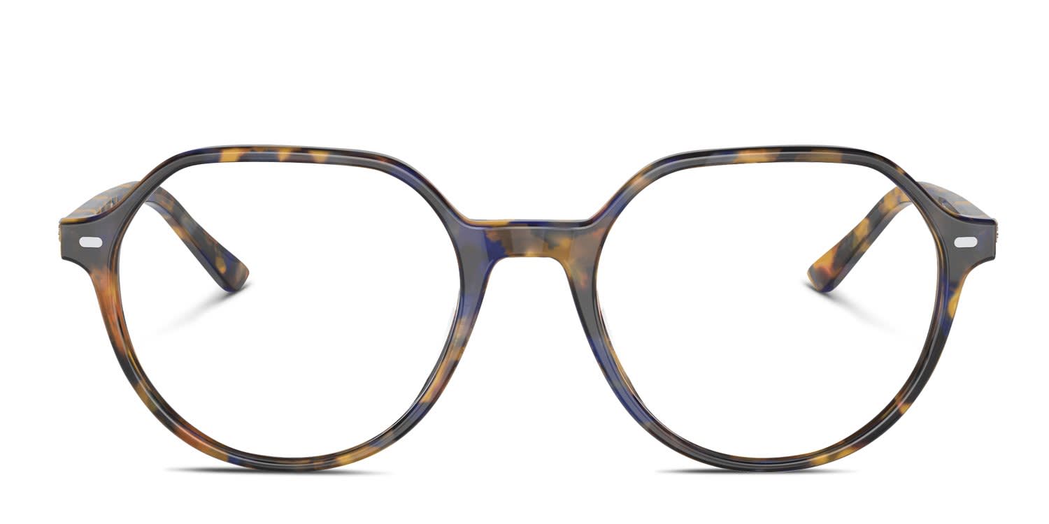 Ray-Ban RX5395 Thalia Yellow, Blue, Tortoise glasses - Yellow / Blue / Tortoise - Frontal View