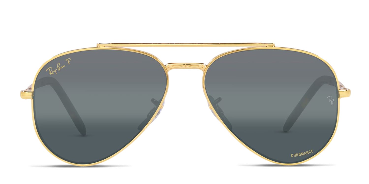 Ray-Ban RB3625 New Aviator gold frame with polarized clear  display picture 3