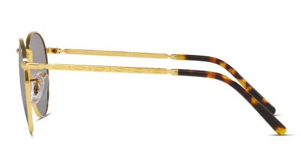 Ray-Ban RB3637 New Round Gold, Gray glasses - Gold / Gray - Side View