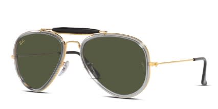 Ray-Ban RB3428 Road Spirit Gold, Gray glasses - Gold / Gray - Angle View