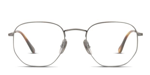 【mm】 Ray-Ban RX8148V Hexagonal Gunmetal Eyeglasses | Includes FREE Rx