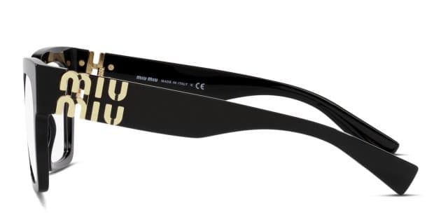 Miu Miu MU 04UV Shiny Black Eyeglasses | Includes FREE Rx Lenses
