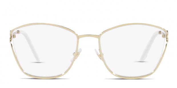 Miu Miu MU 53UV Gold/White Eyeglasses | Includes FREE Rx Lenses