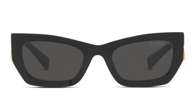 Miu Miu MU 09WS Shiny Black Prescription Sunglasses - 50