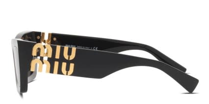 Miu Miu MU 09WS Shiny Black glasses - Shiny Black - Side View