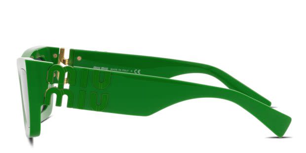Miu Miu MU 09WS Green Prescription Sunglasses - 50% Off Lenses display picture 1