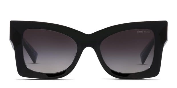 Miu Miu MU08WS Black Prescription Sunglasses - 50% Off Lenses