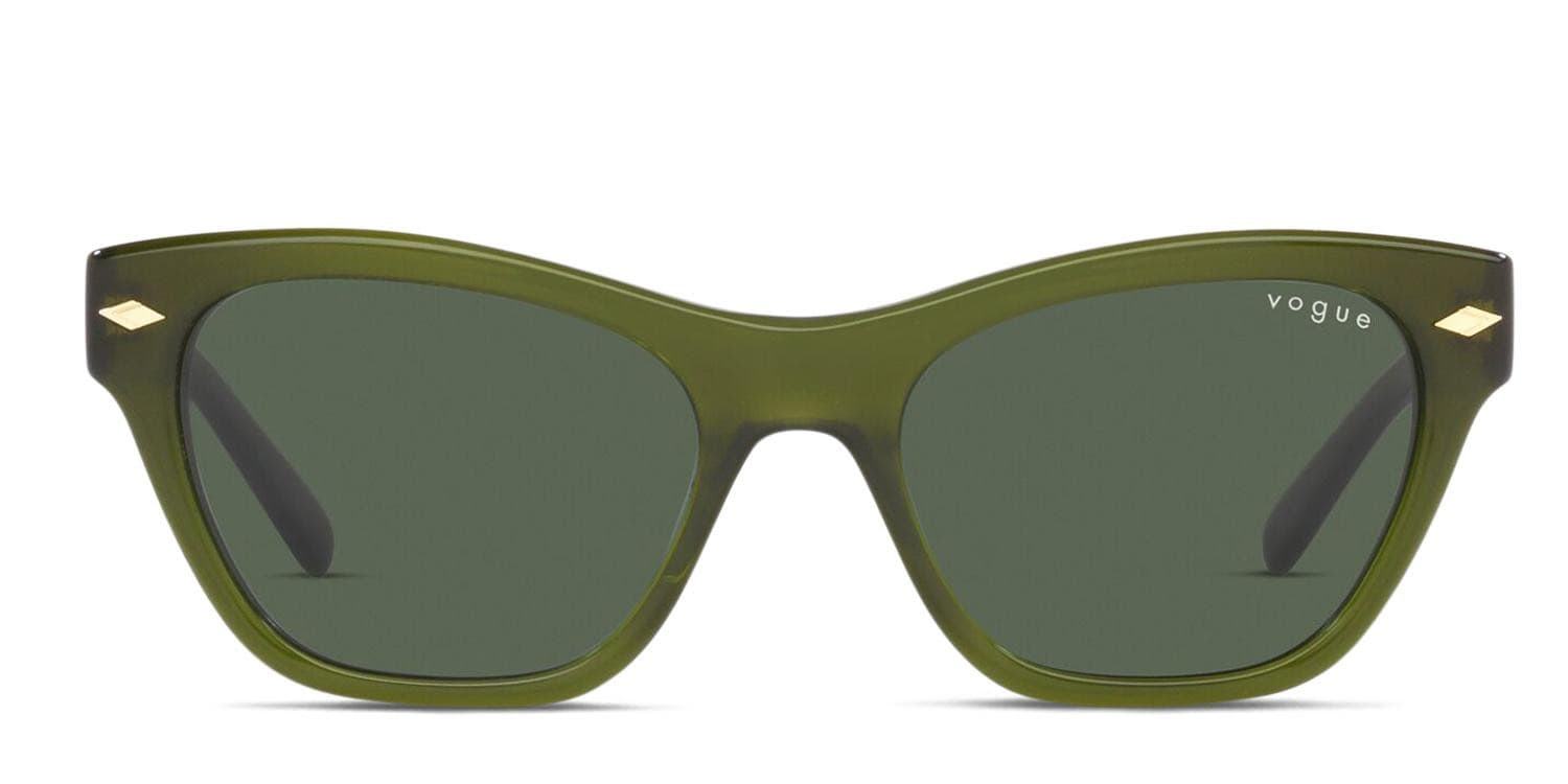 Hailey x Vogue VO5445S Green Prescription Sunglasses - 50% Off Lenses