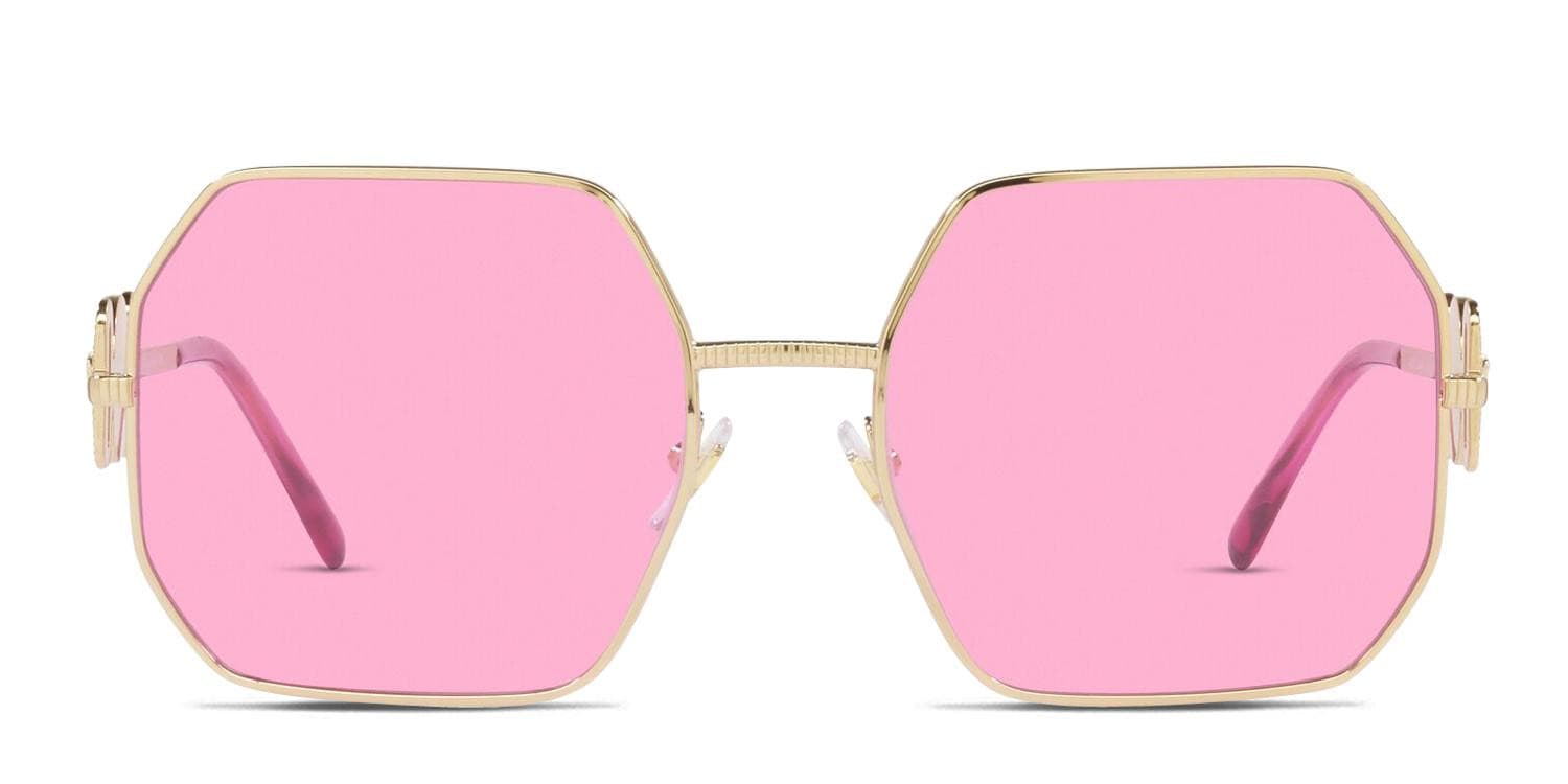 Versace VE2248 Gold, Pink Prescription Sunglasses - 50% Off Lenses