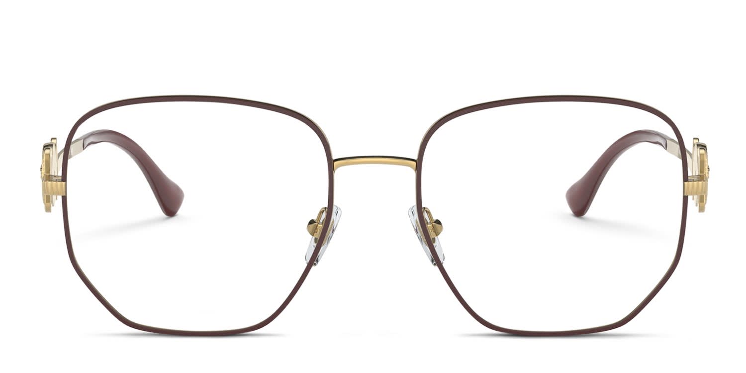 Versace VE1283 Red, Gold glasses - Red / Gold - Frontal View