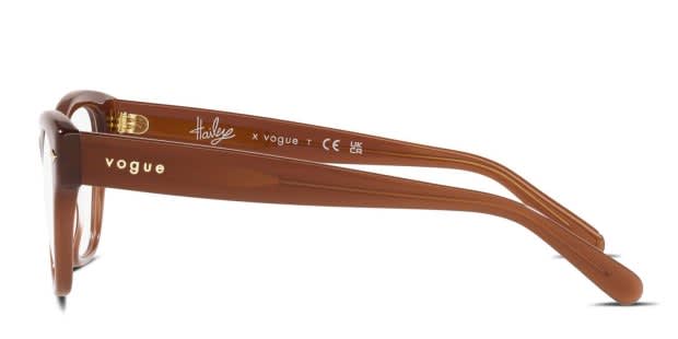 Hailey x Vogue VO5446 Brown Eyeglasses | Includes FREE Rx Lenses