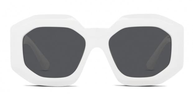 Versace white frame sunglasses new arrivals