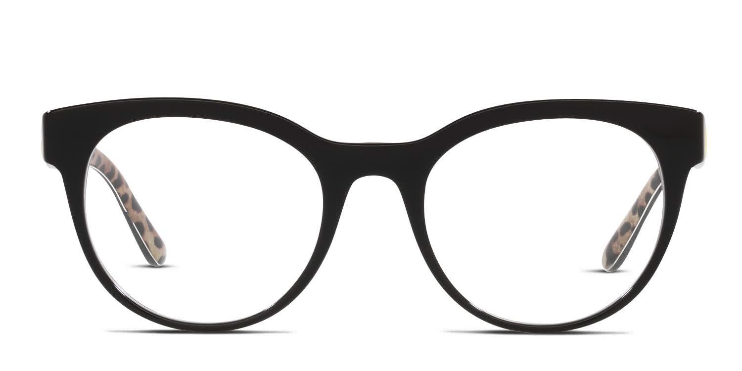 Dolce & Gabbana DG3334 Shiny Black glasses - Shiny Black - Frontal View