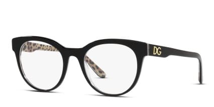 Dolce & Gabbana DG3334 Shiny Black glasses - Shiny Black - Angle View