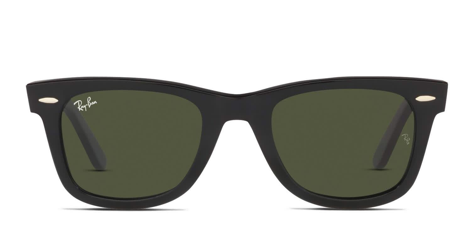 Ray-Ban RB2140 Original Wayfarer Bio-Acetate Shiny Black, Green