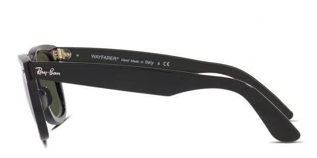 Ray-Ban RB2140 Original Wayfarer Bio-Acetate Shiny Black, Green