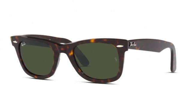 Ray Ban RB2140 Original Wayfarer Bio Acetate Tortoise Green Prescription Sunglasses 50 Off Lenses