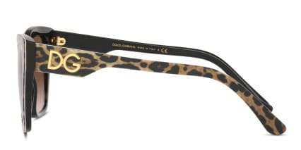 Dolce & Gabbana DG4384 Brown, Black glasses - Brown / Black - Side View