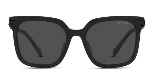 Miu Miu MU 13WS Matte Black Prescription Sunglasses - 50% Off Lenses