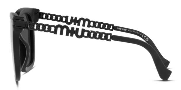 Miu Miu MU 13WS Matte Black Prescription Sunglasses - 50% Off Lenses
