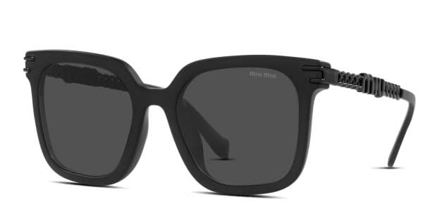 Miu Miu MU 13WS Matte Black Prescription Sunglasses - 50% Off Lenses