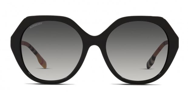 Burberry BE4375 Vanessa Shiny Black Prescription Sunglasses - 50