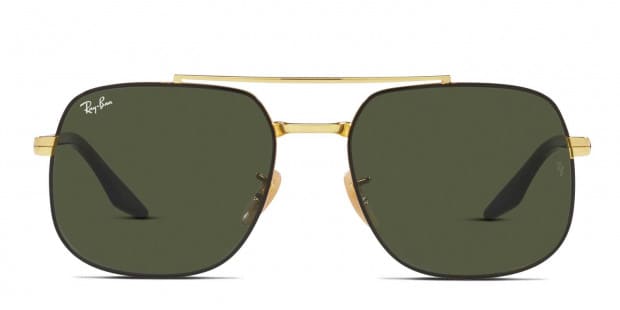 Ray Ban RB3699 Black Gold Prescription Sunglasses 50 Off Lenses