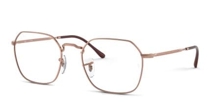 Ray-Ban RX3694V Jim Pink, Gold glasses - Pink / Gold - Angle View