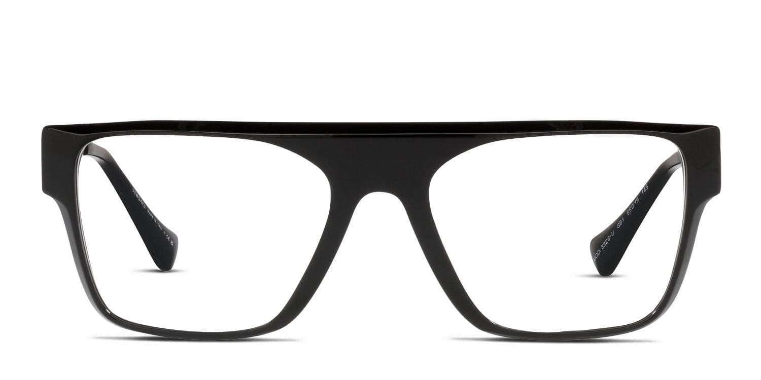※日々ページです※ Versace VE3326U Shiny Black Eyeglasses | Includes FREE Rx Lenses