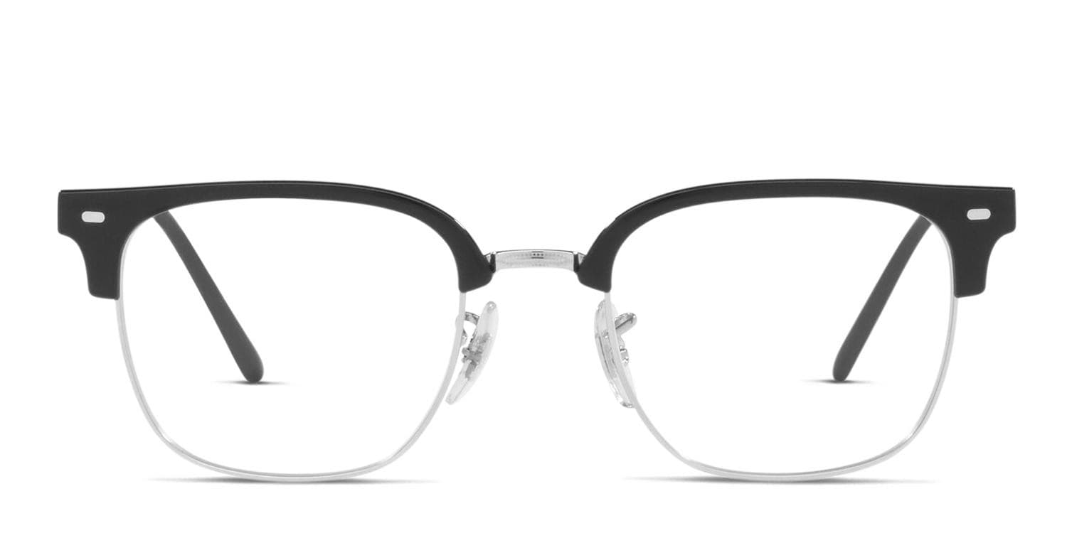 Ray-Ban RX7216 New Clubmaster Black/Silver Eyeglasses | Includes