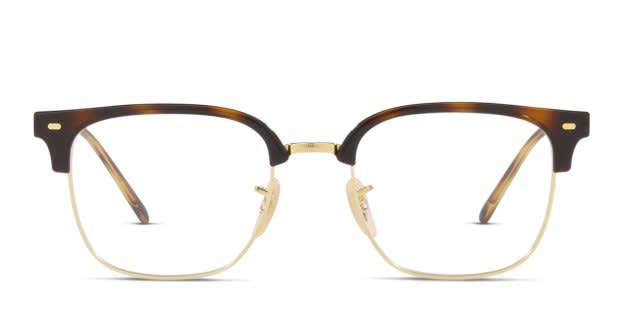 Ray-Ban RX7216 New Clubmaster Tortoise/Gold Eyeglasses | Includes