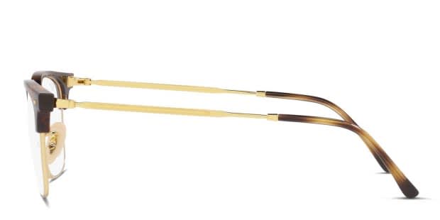 Ray-Ban RX7216 New Clubmaster Tortoise/Gold Eyeglasses | Includes